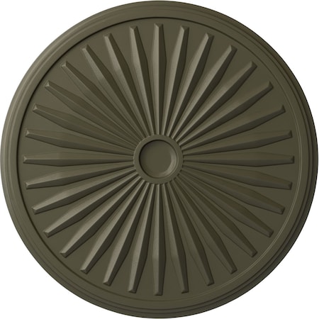 Ekena Millwork Leandros Ceiling Medallion (Fits Canopies up to 5"), 33 1/8"OD x 3 1/2"ID x 1 3/8"P, Witch Hazel CM33LEWHF